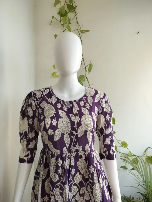 Cotton Floral Maxi - Purple